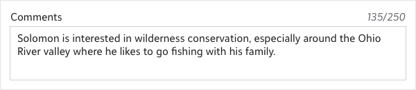 Character Count Blackbaud Sky Ux Application